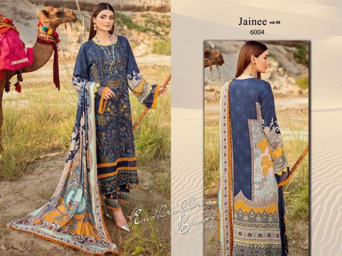 Agha Noor Jainee 6 Luxury Lawn Wholesale Karachi Cotton Dress Material